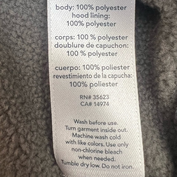 Carter’s Zip up Sweatshirt Boys Size 4T - Picture 3 of 5